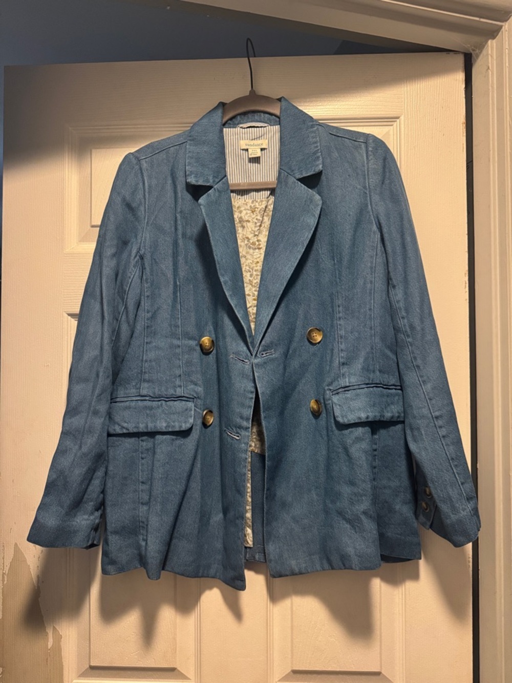 Sundance Blue Double-Breasted Blazer
